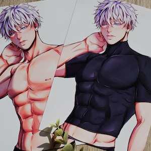 Sorcerer Anime weißes Haar Kunstdruck | Fanart Druck | Fotokarte | Anime | Kunstdruck | Digitale Kunst | Manga