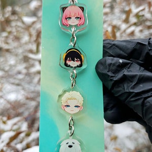 Spy Anime Keychain | Anime | Manga | Fanart | Chibi | Acrylic Charms | Phone Charm