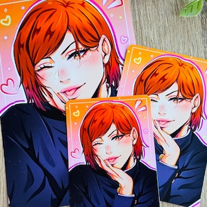 Tovenaar anime hamer meisje fanart print | Fotokaart | Anime | Kunstafdruk | Digitale kunst | Manga | Harten