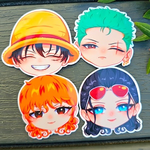 Pirate Anime Stickers | Water Proof Stickers | Cute Stickers |  Fanart | Anime | Chibi| Manga