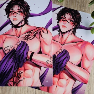 Tovenaar anime grote broer fanart print | Fotokaart | Anime | Kunstafdruk | Digitale kunst | Manga