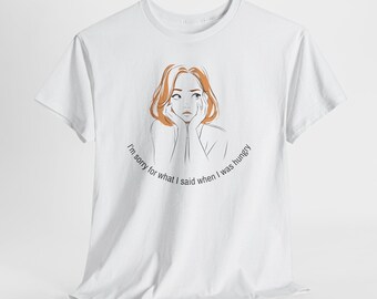 Minimal Line Portrait Tee | 'I'm Sorry When Hungry' Shirt Women Birthday gift