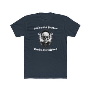 You’re Not Broken T-Shirt, Gothic Skull Inspirational Tee immagine 7