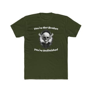 You’re Not Broken T-Shirt, Gothic Skull Inspirational Tee immagine 5