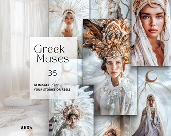 AI Greek Goddess Images for Instagram Stories | Mythic Muses Collection (PNG)
