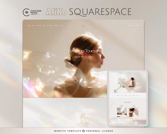 Squarespace Website Template Design for Wellness & Wellbeing Coach, Reiki Teachers - Spiritual Business – Minimalist Theme