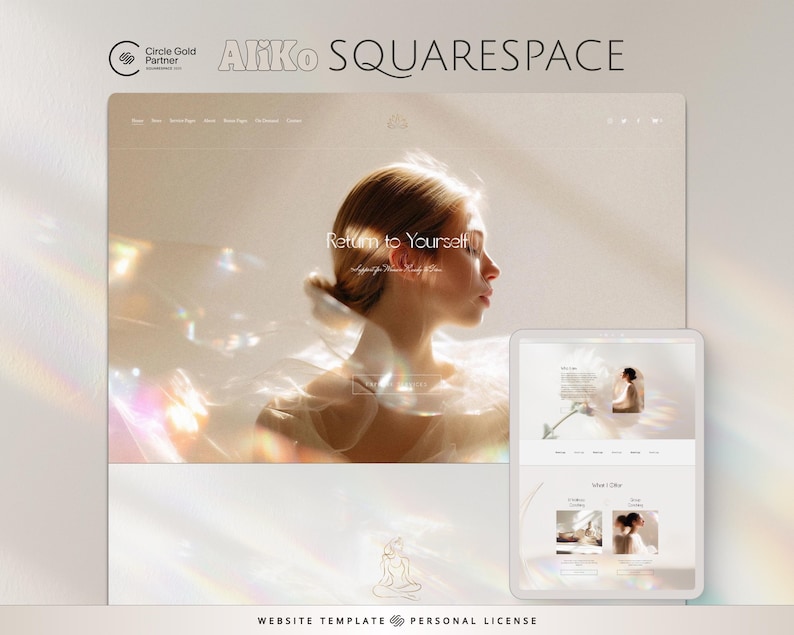 Squarespace Website Template Design for Wellness & Wellbeing Coach, Reiki Teachers – Spiritual Business – Minimalist Theme.
This minimalist Squarespace website template is created for wellness coaches, Reiki practitioners, spiritual teachers and holistic businesses who want a calm and professional online presence. The clean layout and soft, neutral aesthetic help you present your services, coaching sessions, retreats or healing practices in a clear and welcoming way.