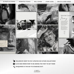 Life Coach: Explore nature-inspired, minimalist Canva templates for wellbeing and holistic coaching. Enhance your mental health and mentoring posts with serene designs perfect for social media.