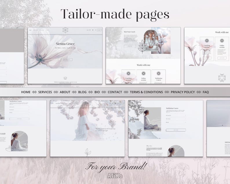 Squarespace Template designed for a clear, spiritual, white aesthetic — perfect for yoga, meditation, business coaching, self-care, wellbeing, and psychology therapy websites. Create a serene and professional online presence with this elegant, easy-to-use design.