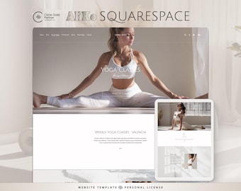 Squarespace Template Website Design for Yoga & Wellness Coaching in Clear, Natural, Minimalist Style