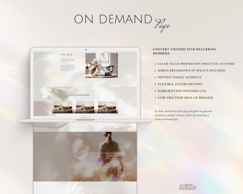 Squarespace Website Template Design for Wellness & Wellbeing Coach, Reiki Teachers – Spiritual Business – Minimalist Theme.
This minimalist Squarespace website template is created for wellness coaches, Reiki practitioners, spiritual teachers and holistic businesses who want a calm and professional online presence. The clean layout and soft, neutral aesthetic help you present your services, coaching sessions, retreats or healing practices in a clear and welcoming way.