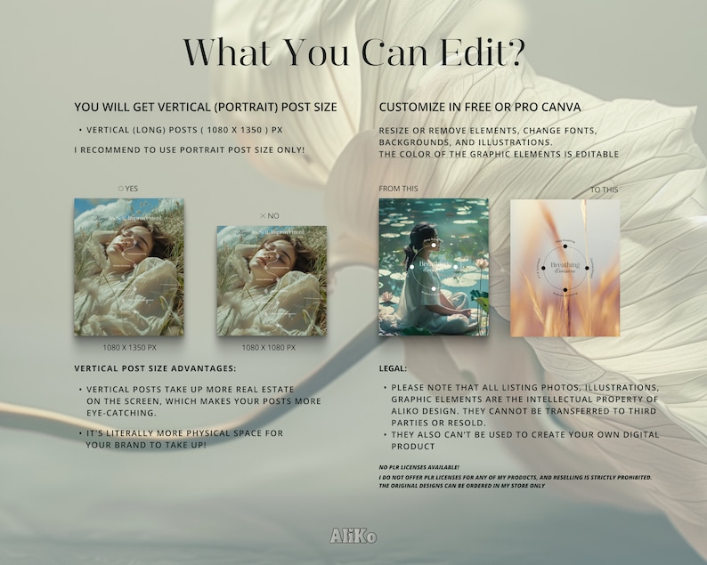 Life Coach: Explore nature-inspired, minimalist Canva templates for wellbeing and holistic coaching. Enhance your mental health and mentoring posts with serene designs perfect for social media.
