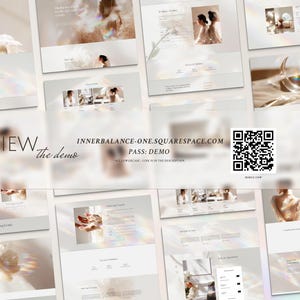 Squarespace Website Template Design for Wellness & Wellbeing Coach, Reiki Teachers – Spiritual Business – Minimalist Theme.
This minimalist Squarespace website template is created for wellness coaches, Reiki practitioners, spiritual teachers and holistic businesses who want a calm and professional online presence. The clean layout and soft, neutral aesthetic help you present your services, coaching sessions, retreats or healing practices in a clear and welcoming way.