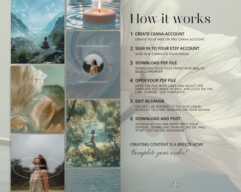 Life Coach: Explore nature-inspired, minimalist Canva templates for wellbeing and holistic coaching. Enhance your mental health and mentoring posts with serene designs perfect for social media.
