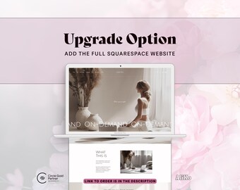 Upgrade Option for Sales Page - Add Squarespace Website - Template Setup & Branding Update