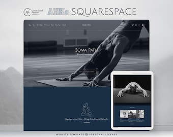 Squarespace Website Template Yoga Wellness Coaches, Minimalist Design
