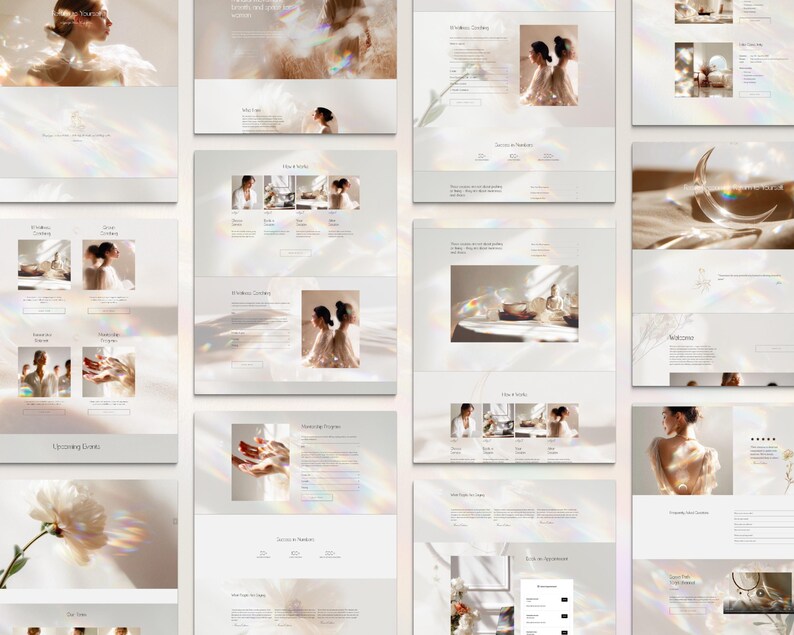 Squarespace Website Template Design for Wellness & Wellbeing Coach, Reiki Teachers – Spiritual Business – Minimalist Theme.
This minimalist Squarespace website template is created for wellness coaches, Reiki practitioners, spiritual teachers and holistic businesses who want a calm and professional online presence. The clean layout and soft, neutral aesthetic help you present your services, coaching sessions, retreats or healing practices in a clear and welcoming way.