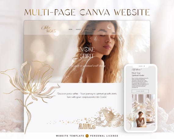 Soulful Coaching Canva Website Template – Minimalist Zen Design
