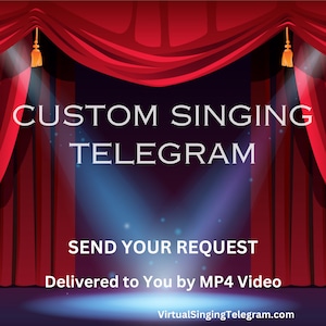 Custom Requested Singing Telegram | Your Favorite Song | Any Occasion Telegram | Delivered by MP4 Video | Love Serenade Songs | Telegrams