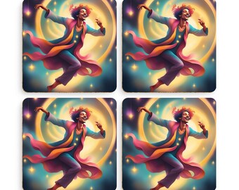Tarot Coasters Pack of 4 - Fantasy Art | Witchy Gifts | Tarot Card Inspired