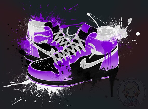Neon hotsell purple sneakers