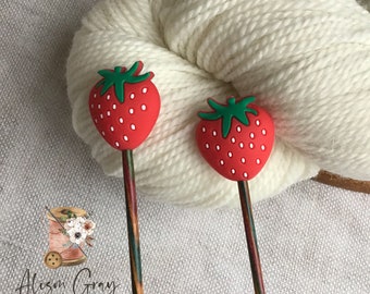 Strawberry  Knitting Stitch Stoppers, Easter Knitting  Gift, Stitch Minder, Funny Knitting Gift