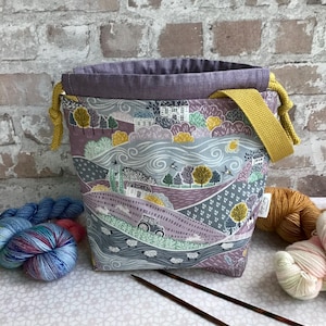 Sheep Knittingproject Bag,sheep Wool Drawstring Bag, Sheep