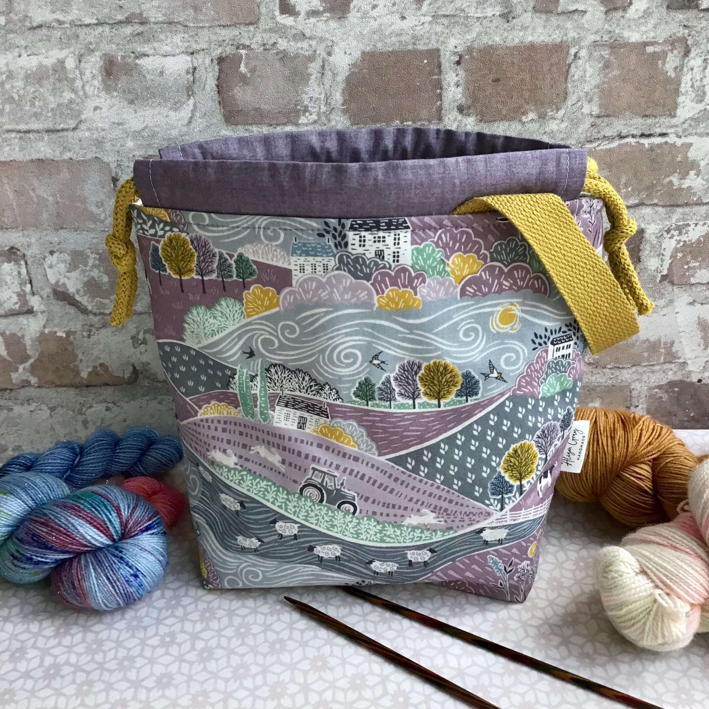 Sheep Knittingproject Bag,sheep Wool Drawstring Bag, Sheep