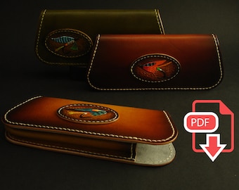 Leather Glasses Case Pattern with Video Tutorial (PDF)