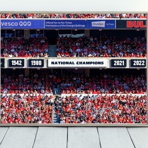 Nationale Meisterschaft Banner Georgia Bulldogs Fotodruck Sanford Stadium UGA DIGITAL ART Print Bulldog Room Decor