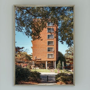 Athens Georgia Photo Print The Lyons Apartments Digital Wall Art Fall Setting UGA Campus Airbnb Decor