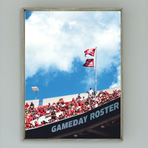 UGA Sanford Stadion Cup-Flaggen hängen in der East Endzone Georgia Bulldogs Strahlenden Sonnenschein Spieltag Samstag in Athen