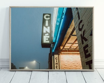 Impresión de Cine de Atenas: Cine Art House Rainy Day (Descarga digital)