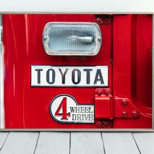 1973 Toyota Land Cruiser Foto digital Descargar Vintage FJ40 Land Cruiser 4wd Insignia Dormitorio Decoración Coche Entusiasta Arte de pared Toyota Land Cruiser