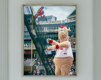 Blooper Braves Maskottchen Foto Truist Park Atlanta Braves druckbare Wand Kunst Braves Fotografie Druck Blooper Maskottchen Stadion digitaler Download