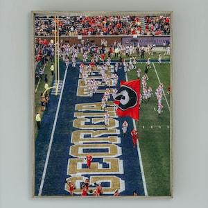 Impresión fotográfica de los Georgia Bulldogs en Georgia Tech (descarga digital)
