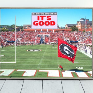 Georgia Football Foto Sanford Stadium University of Georgia Bulldogs DIGITAL ART Print Home Decor UGA Football Athens Georgia
