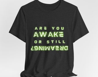 Matrix Glitch Tee Conspiracy Humor Short Sleeve Tee Dark Humor
