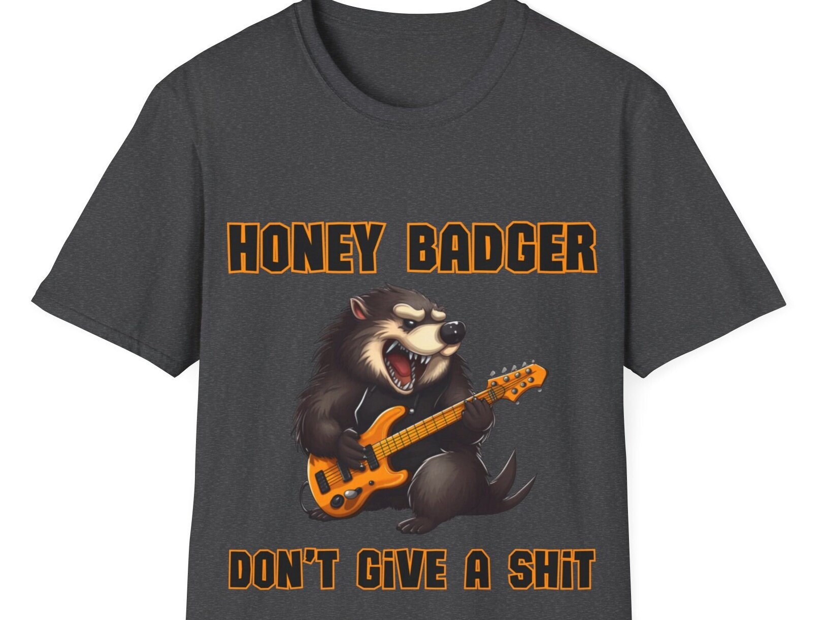 Honey Badger dont care Fun metal t tshirt for animal lover humor rock