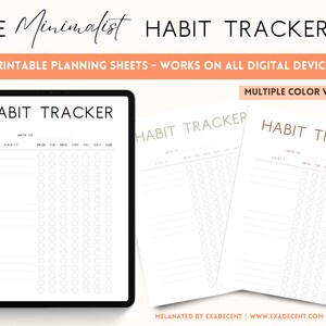 Habit Tracker Printable| Weekly Habit Tracker, Daily Habit Tracker ...