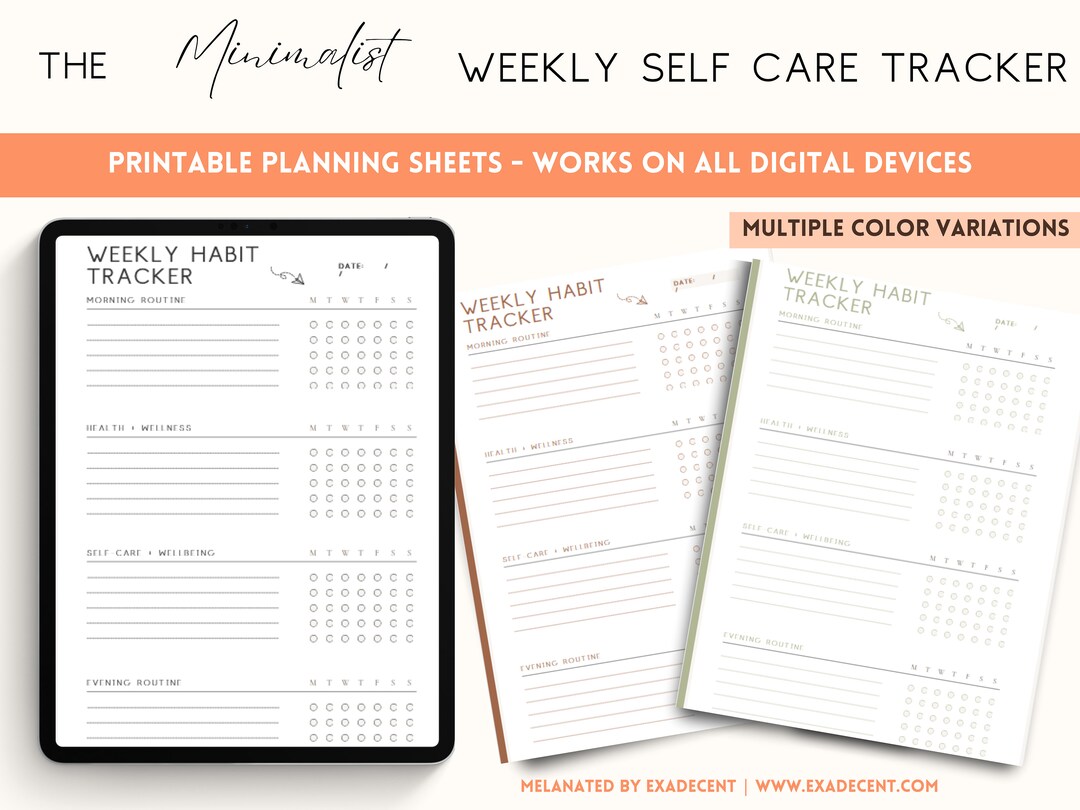 Printable Habit Tracker Weekly Habit Tracker Daily Habit Tracker ...