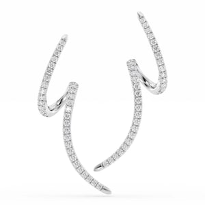 Ear Cuff Earrings Ear Wraps, Earring Cuffs, Moissanite Diamond Ear Cuff, No Piercing Ear Cuff, Starling Silver Ear Cuff, Woman Cuff Ear Ring