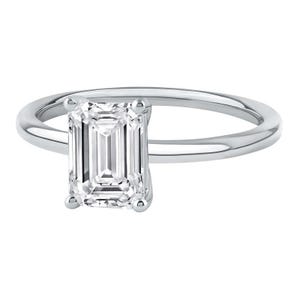 Emerald Cut Engagement Ring, Emerald Cut Solitaire Ring, Emerald Cut ring, Diamond Simulant CZ Emerald Cut Sterling Silver