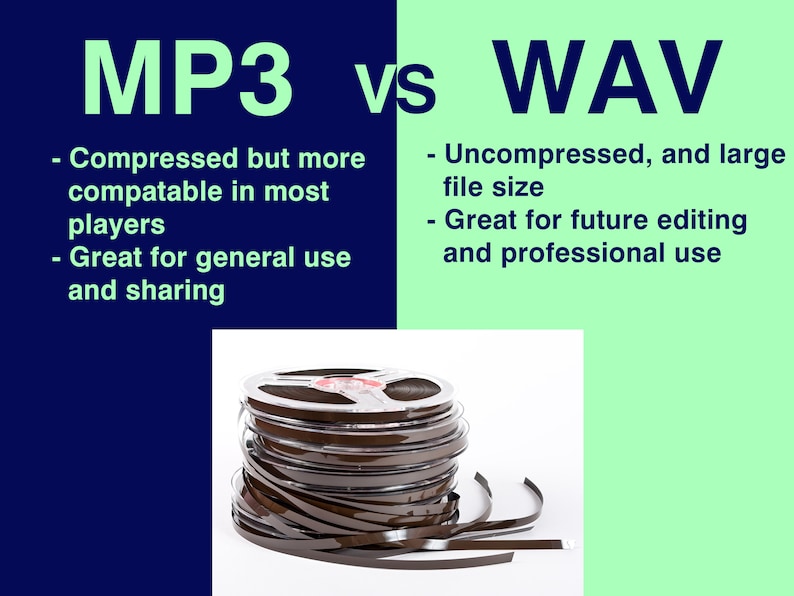 Audio Reeltoreel Tape Conversion Service to Digital MP3 or WAV Delivered via the Cloud