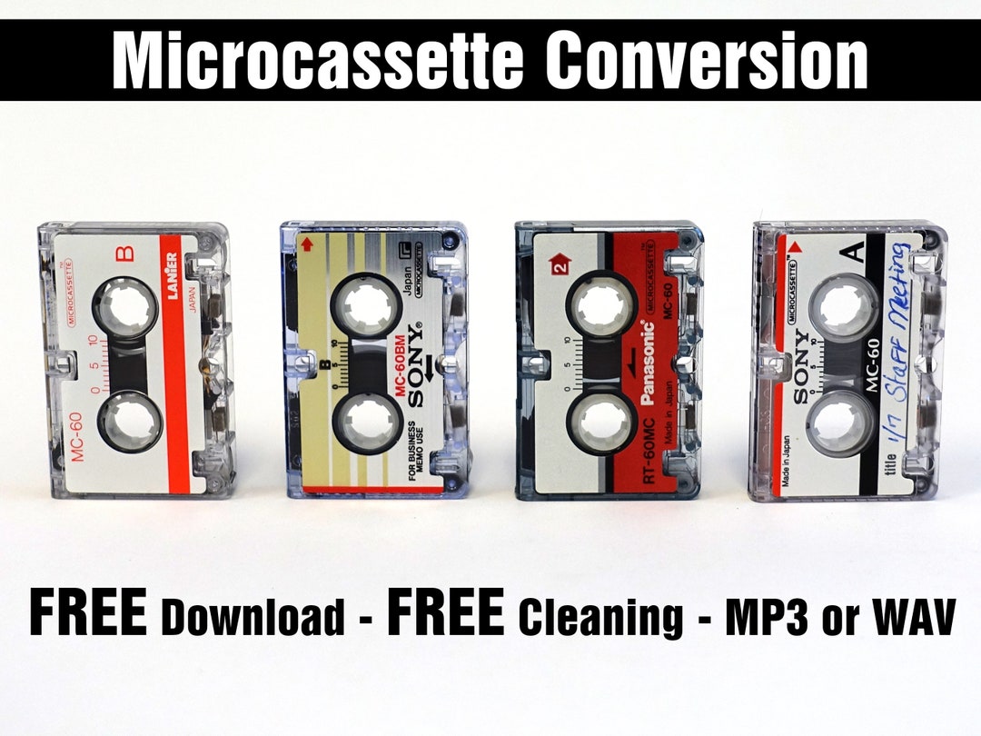 Audio Microcassette Tape Conversion Service to Digital WAV or MP3