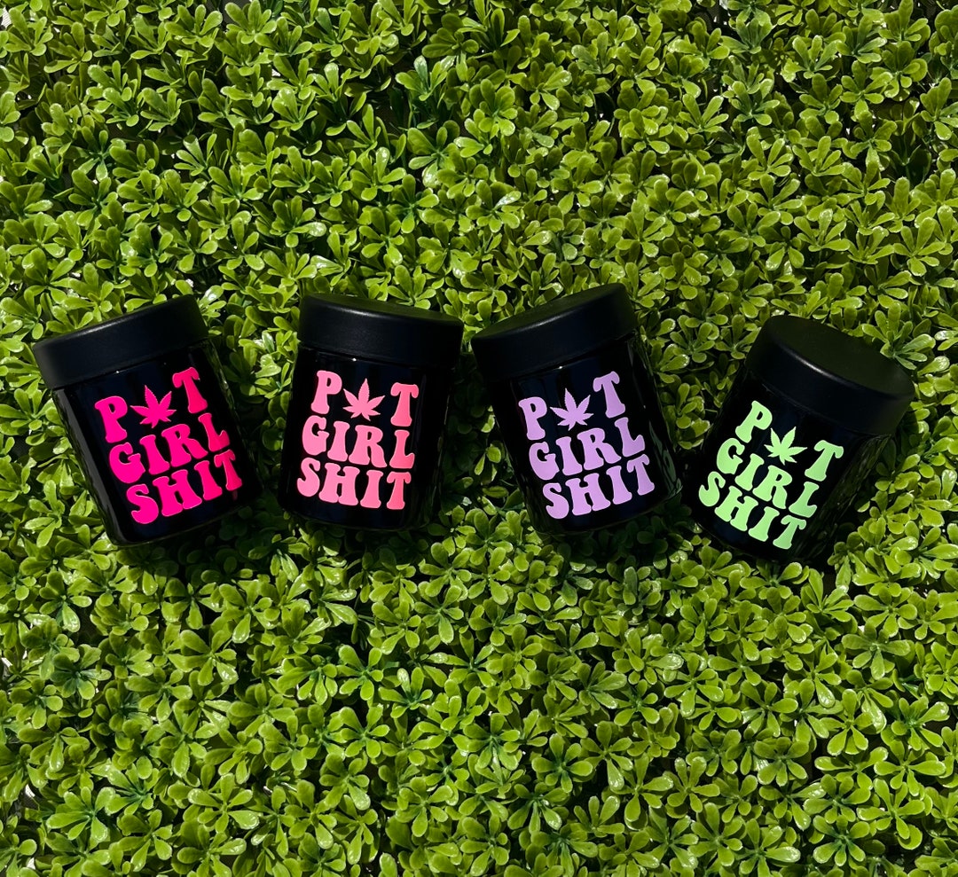 Cute Stash Jar Glass Smell Proof Jar Child Resistant Air Tight Jar Gift