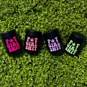 Cute Stash Jar Glass Smell Proof Jar Child Resistant Air Tight Jar Gift For Her Glow In The Dark Sticker Handmade