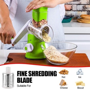 Rotary Cheese Grater Shredder Chopper Round Tumbling Box Slicer