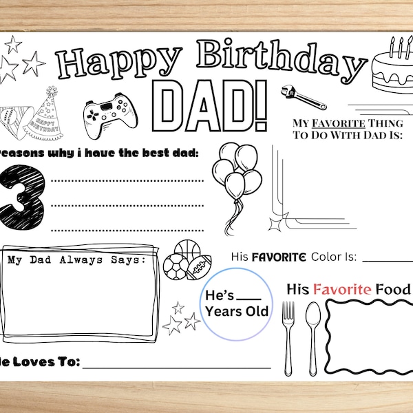 Happy Birthday Dad Etsy