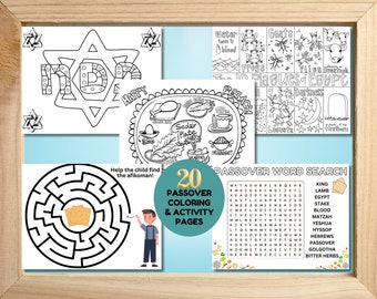 Passover Coloring MEGA BUNDLE, Fun Passover Activities, Seder Dinner Games, Passover Puzzle Game, Passover Printable, Passover Coloring Page